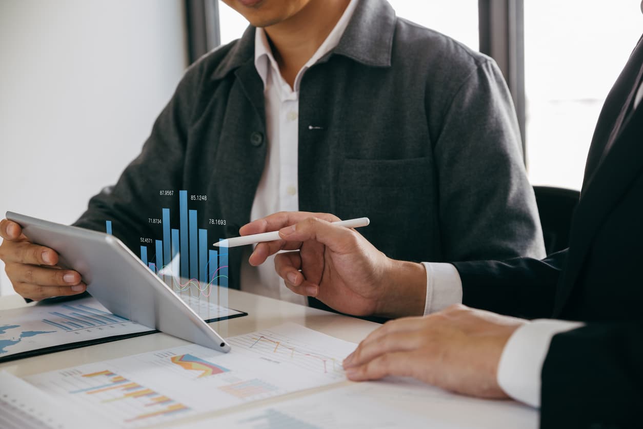 digital advertising teams reviewing performance data