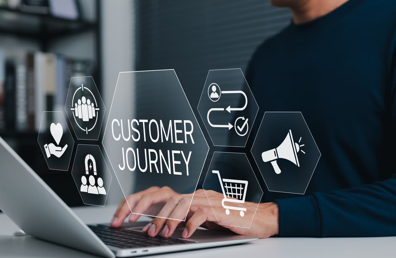 customer journey and conversion mapping concept image